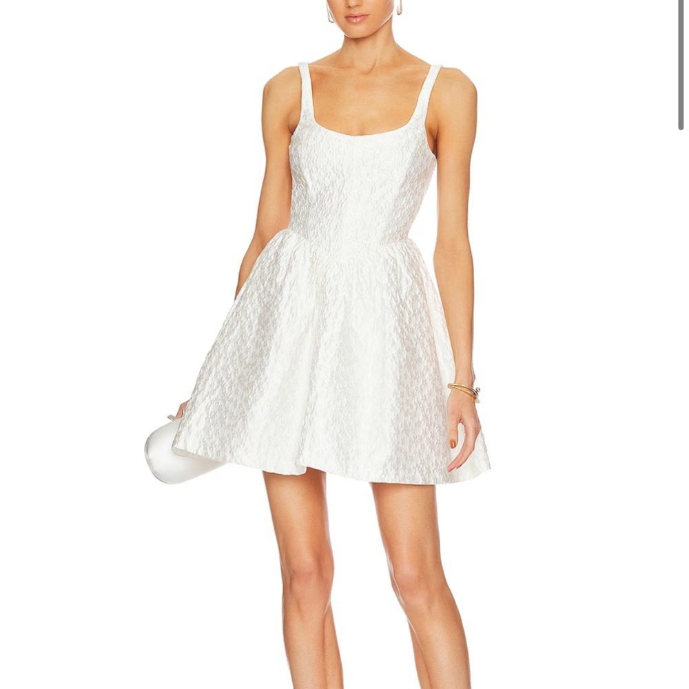 White Floral Amanda Uprichard Mini Dress